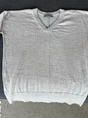 Women's Grey Icebreaker Merino  v-neck Sweater M